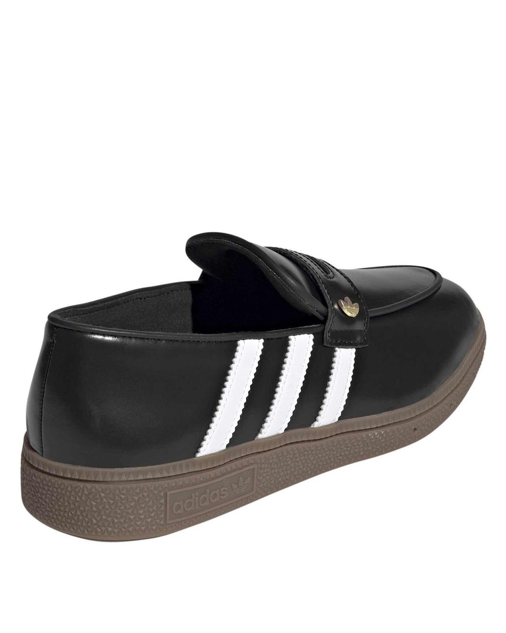 Adidas Originals Black Leather Slip-On Loafer Sneaker