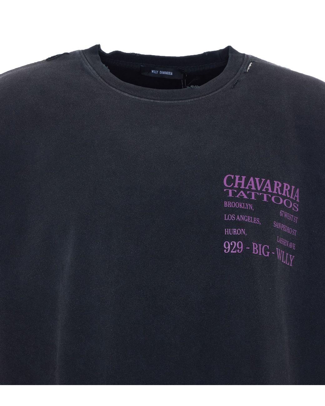 Willy Chavarria Blue Willy Tattoo Buffalo T-Shirt for men