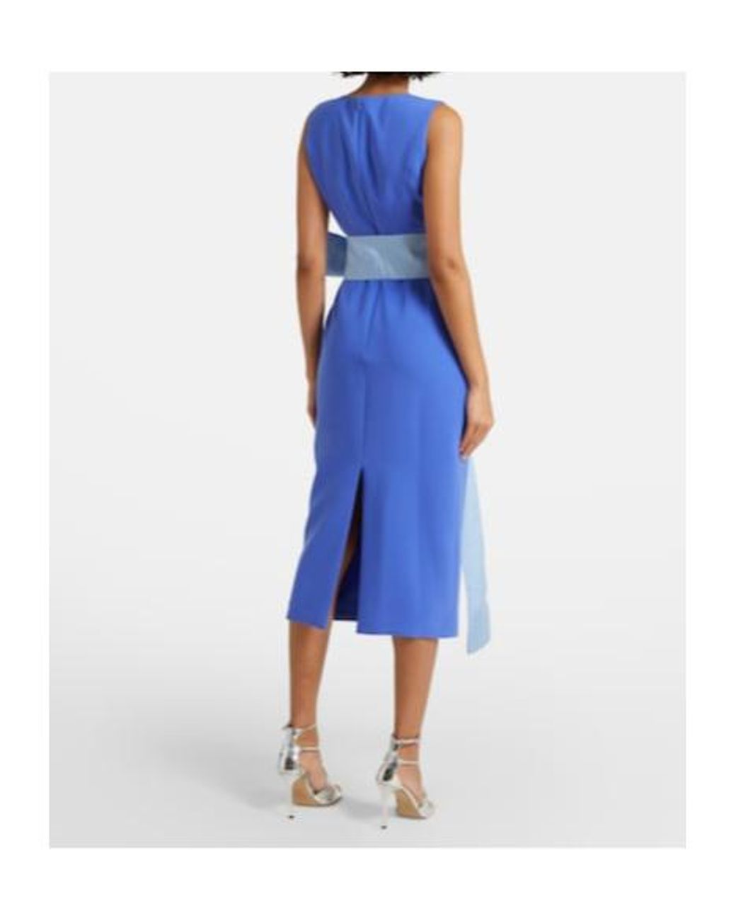 Carolina Herrera Blue Crêpe Cocktail Dress