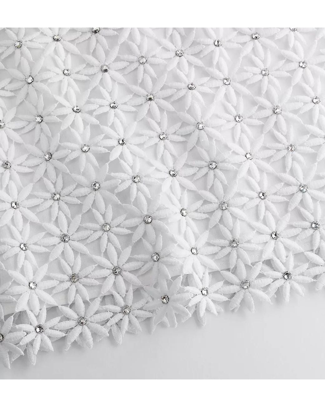 Dior White Iviera Embroidered Short Skirt