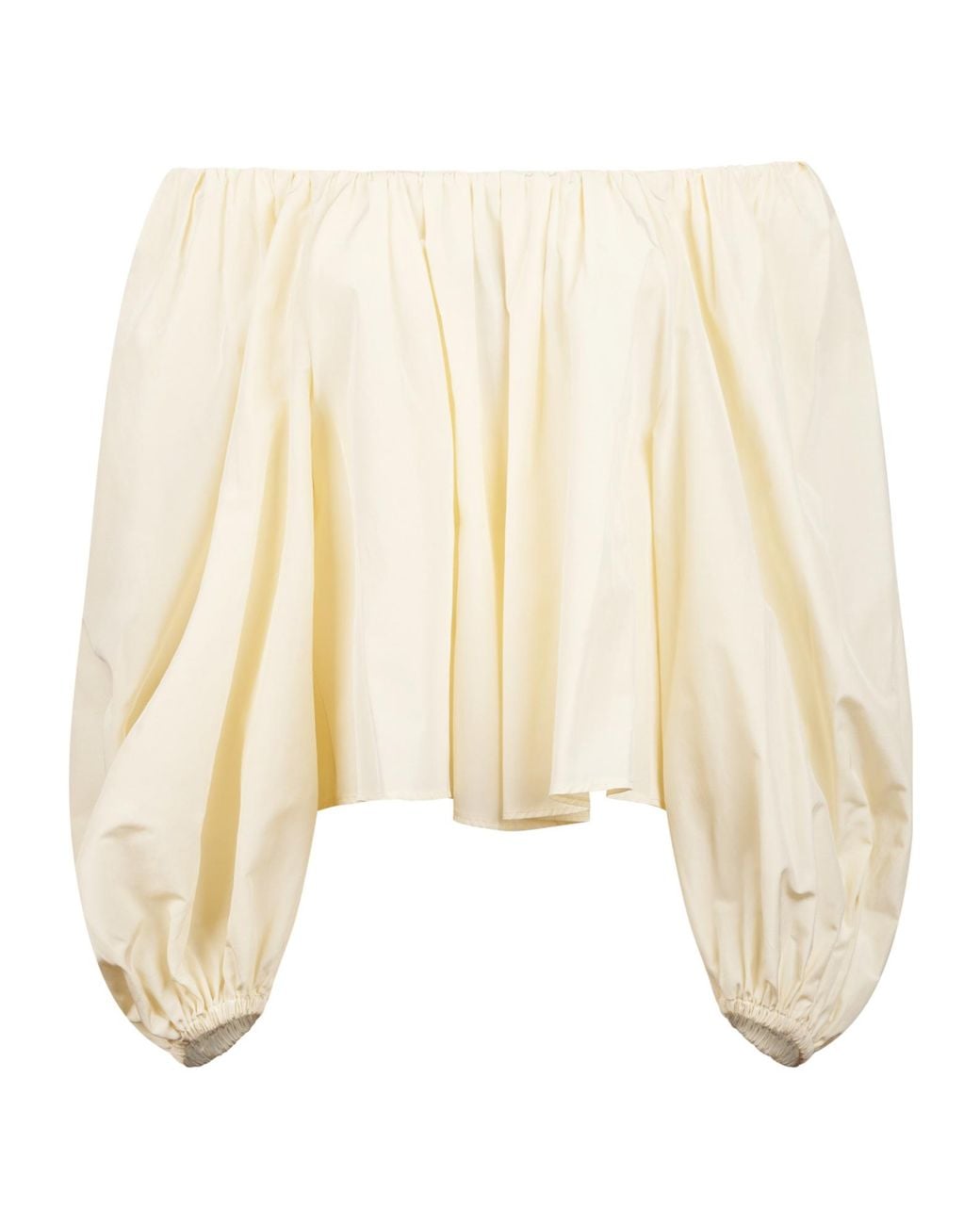 Forte_forte Natural Pleated Long-Sleeved Top
