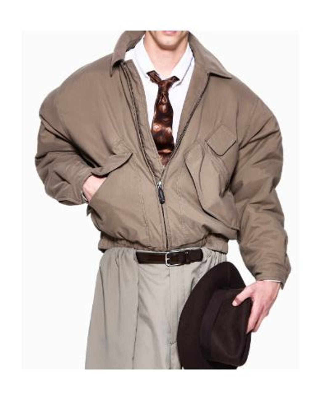 Giorgio Armani Brown Blouson Jacket Oversized for men