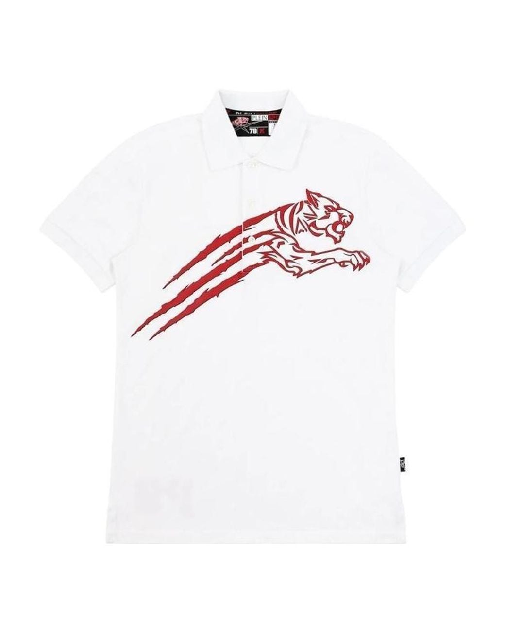 Philipp Plein White Logo Polo Shirt for men