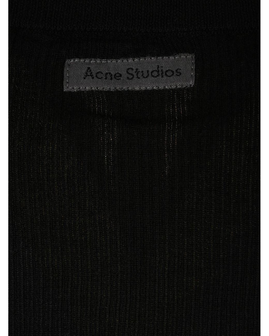 Acne Black Sheer Buttoned Cardigan
