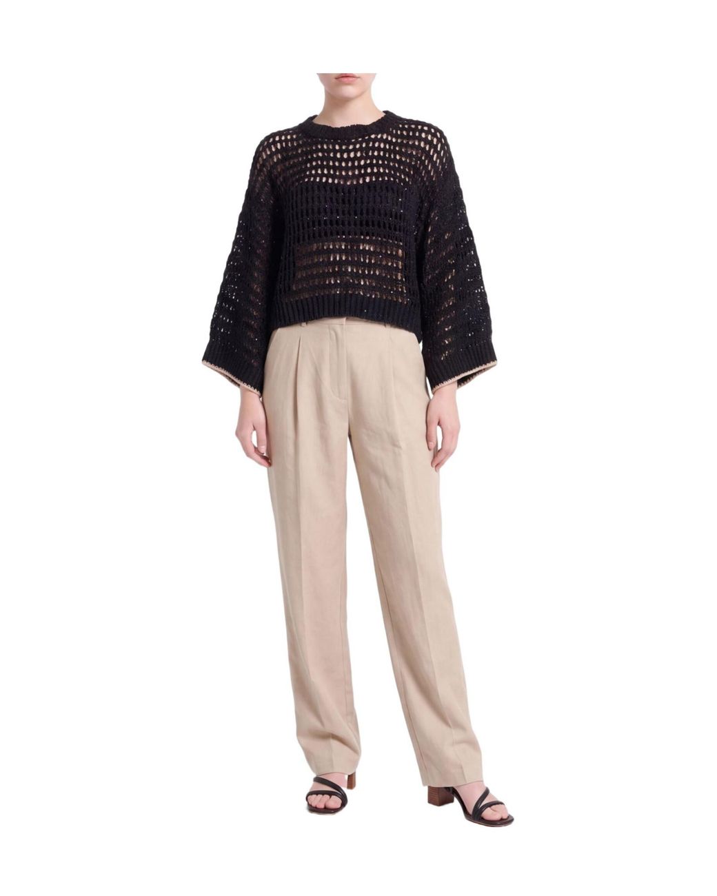 Brunello Cucinelli Black Two-Tone Jumpers