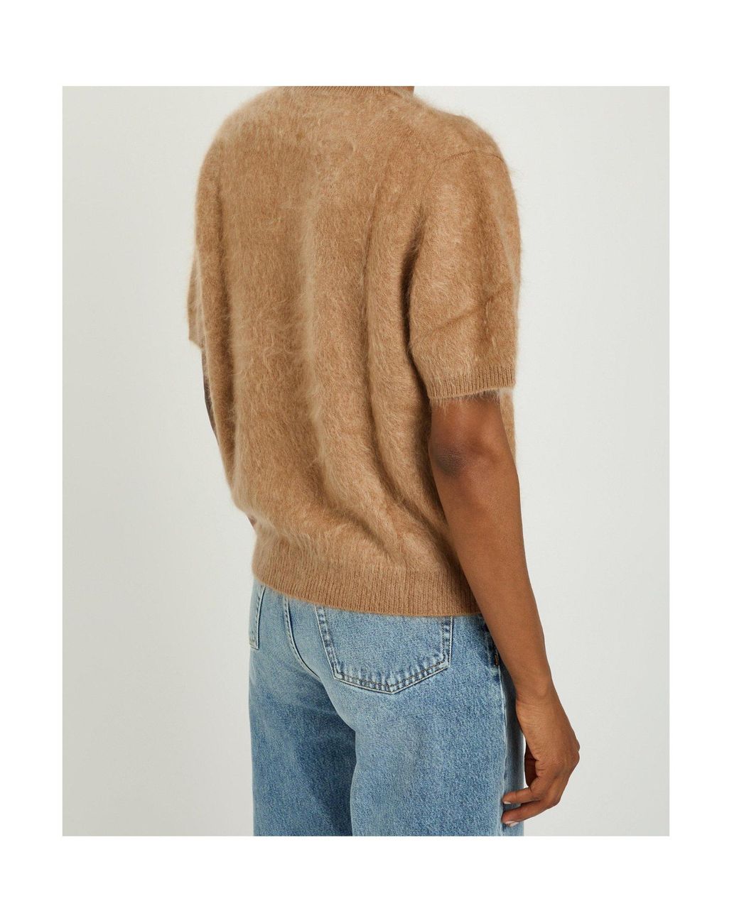 Lisa Yang Brown Brushed Design Sweater