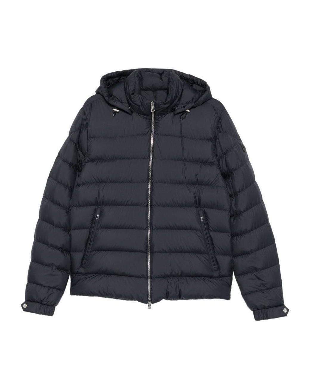 Moncler Blue Arneb Zip-Up Hooded Padded Jacket for men