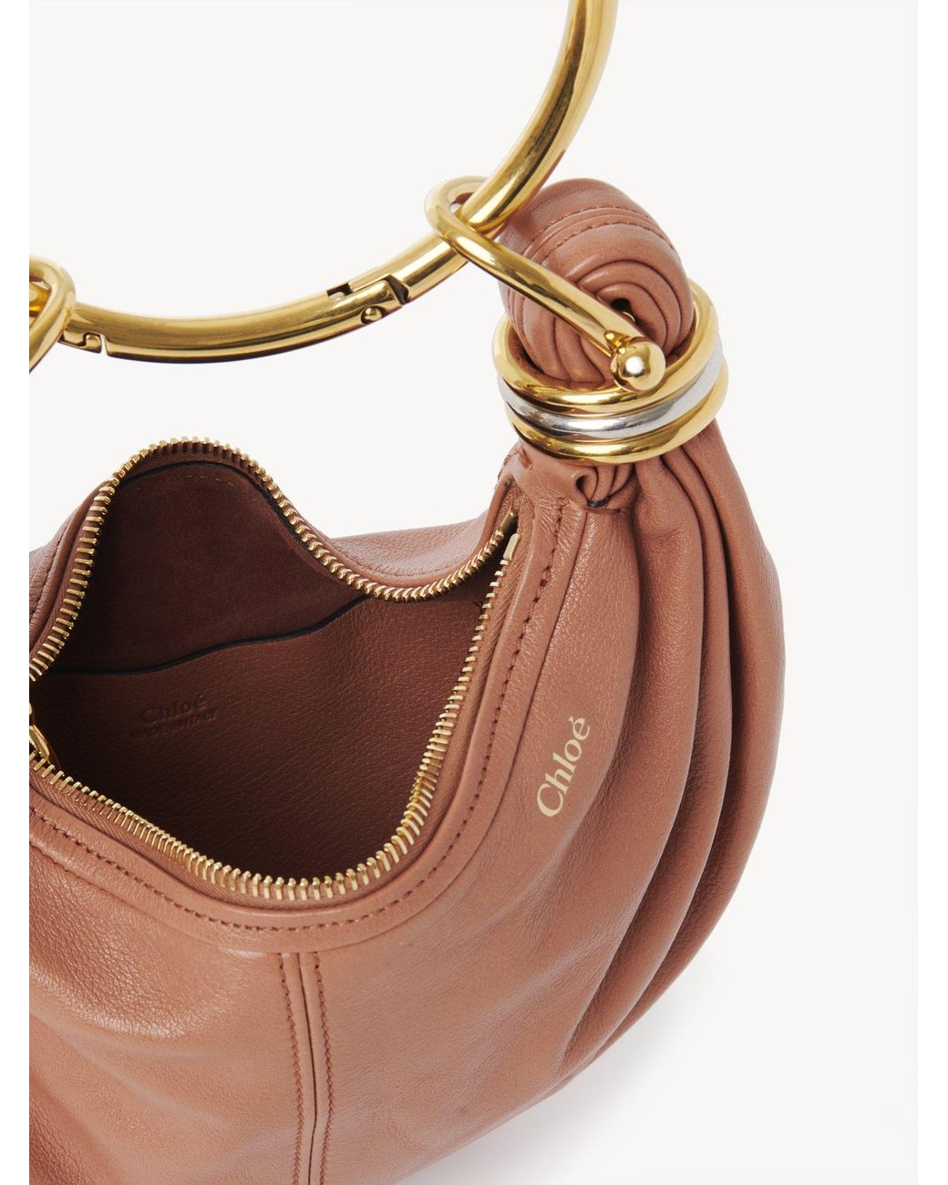 Chloé Pink Chloé Bracelet Detailed Mini Hobo Bag