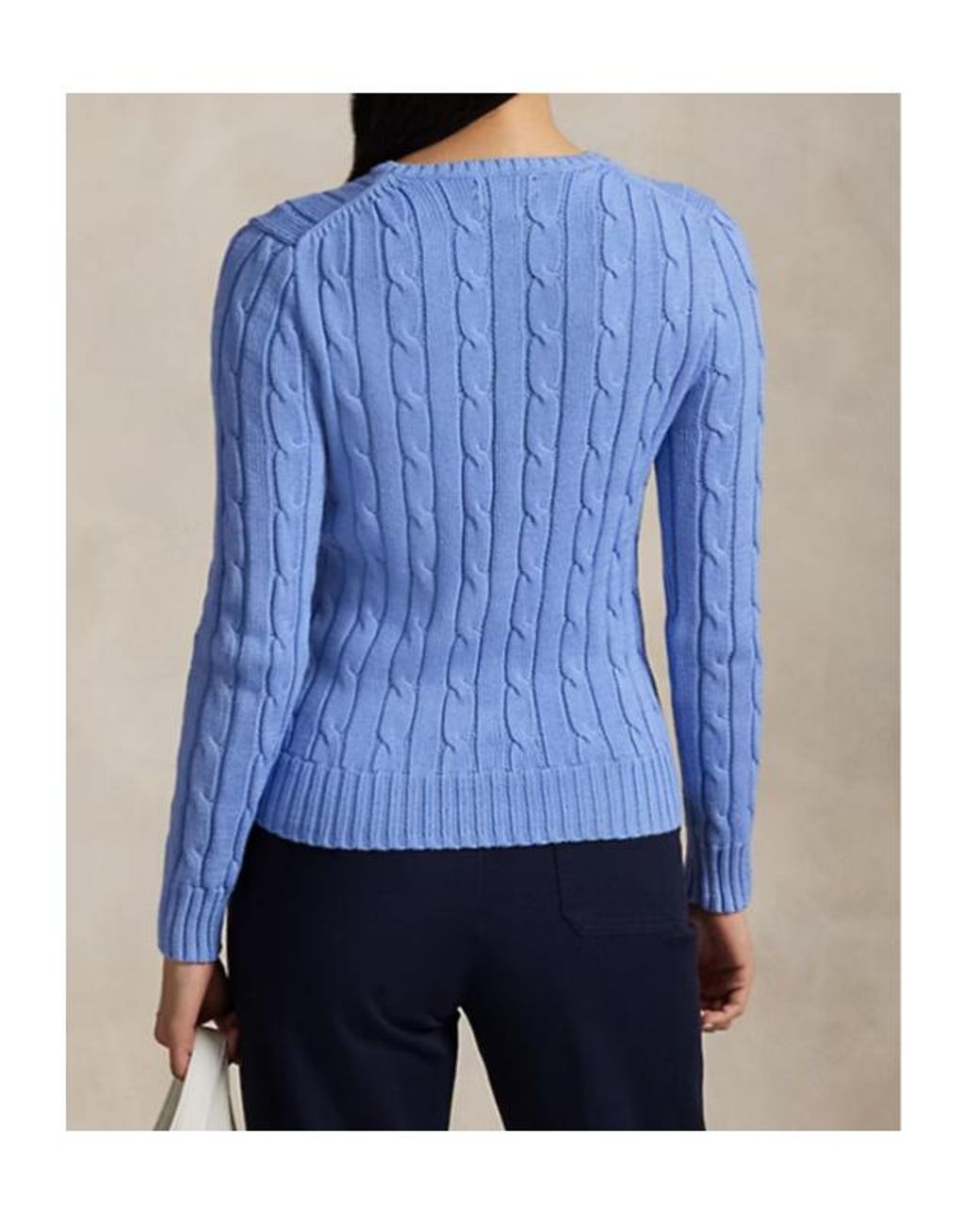 Polo Ralph Lauren Blue Julianna Cable Knit Sweater