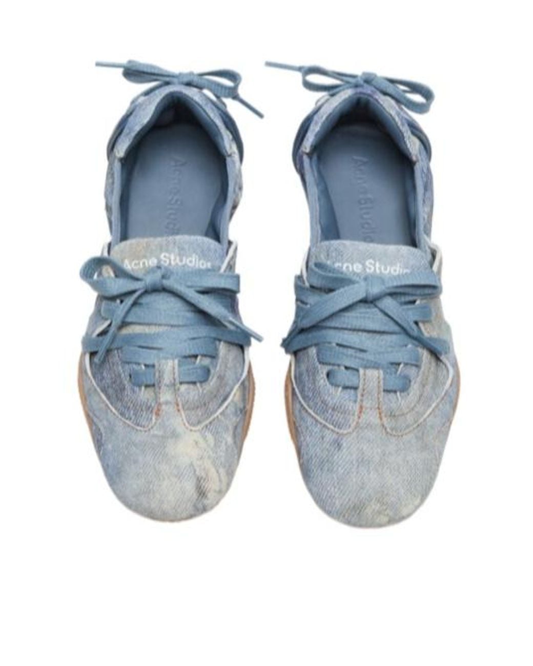 Acne Blue Lace-Up Leather Shoes