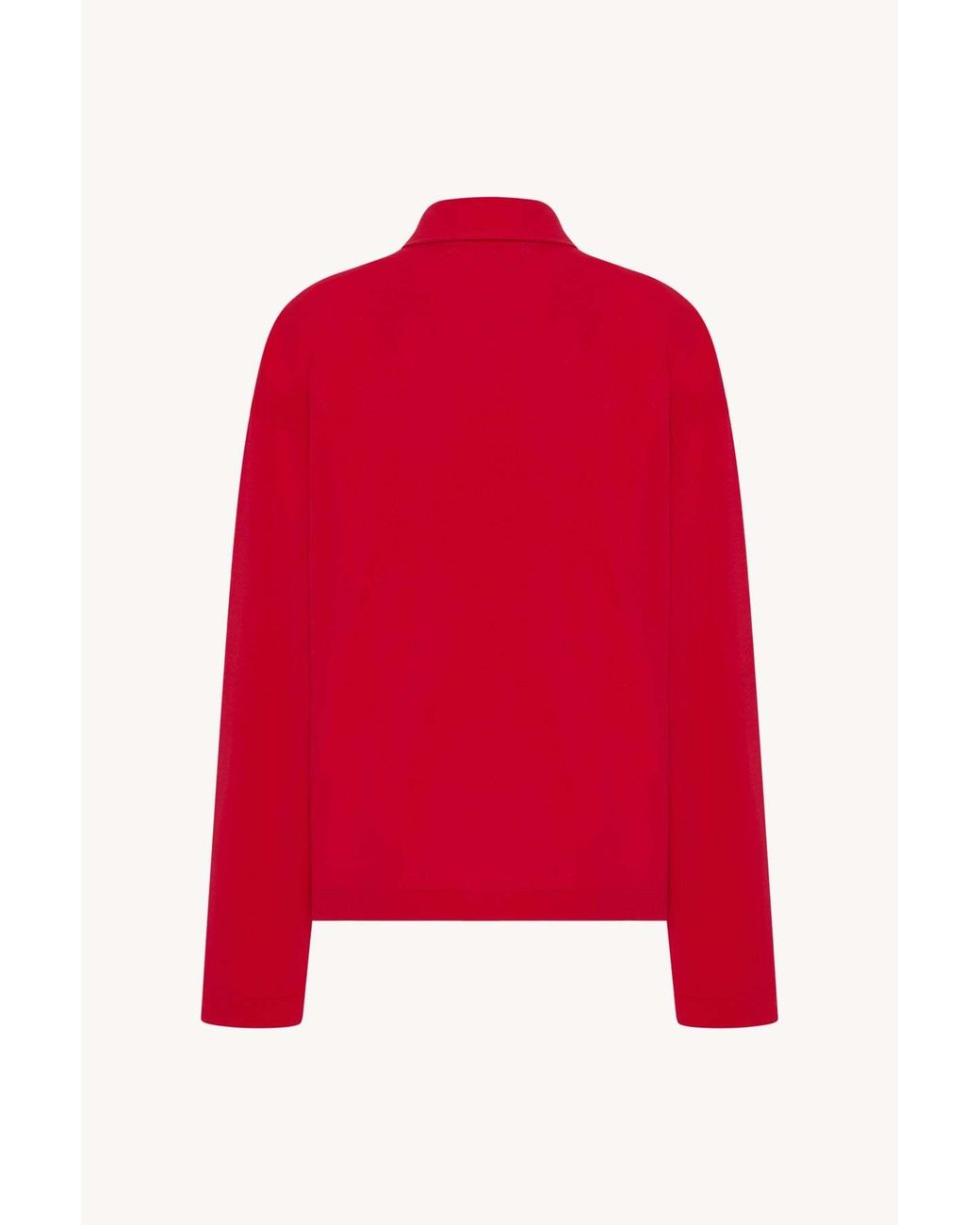The Row Red Roddie Polo Top