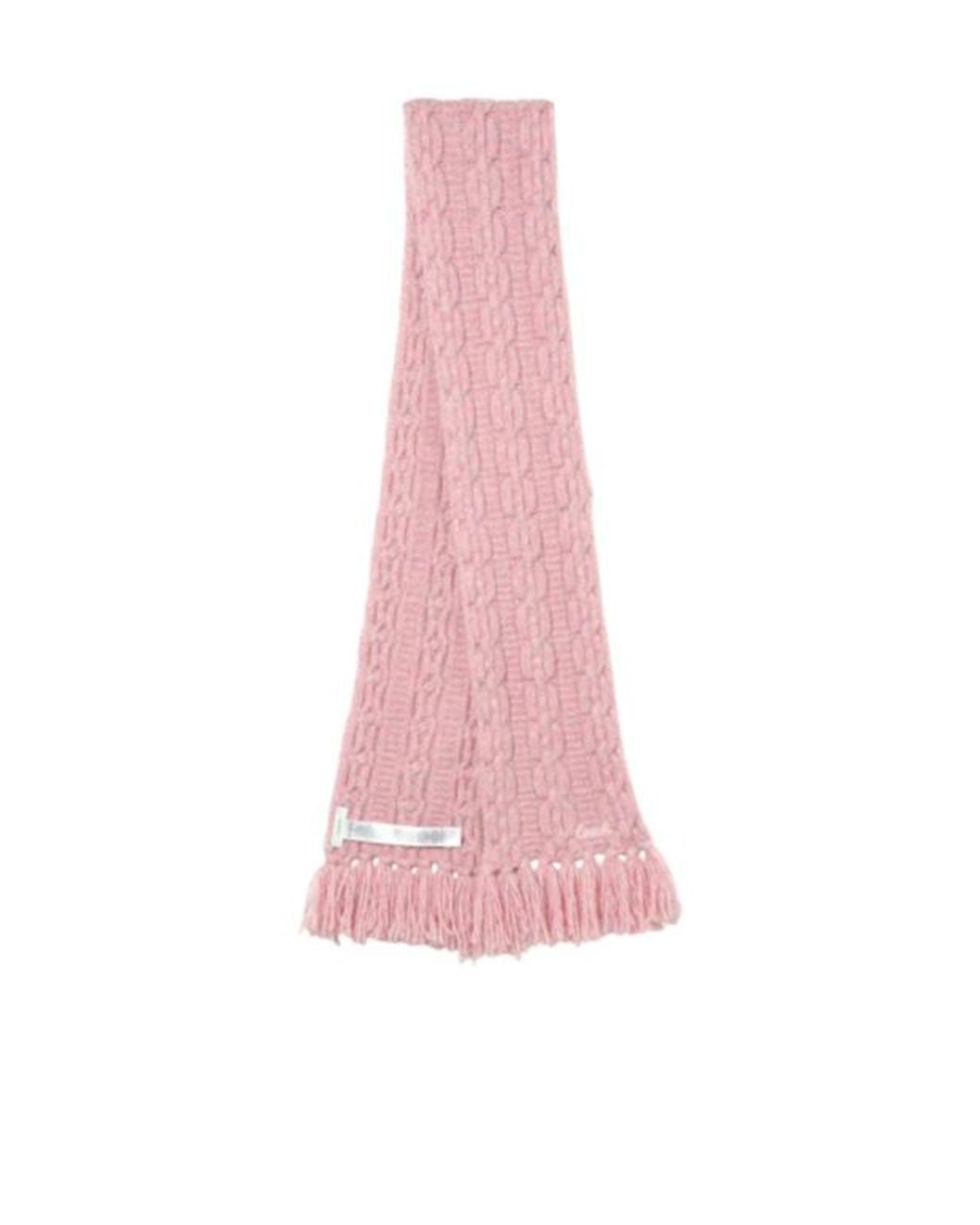 COACH Pink Cable Knit Scarf
