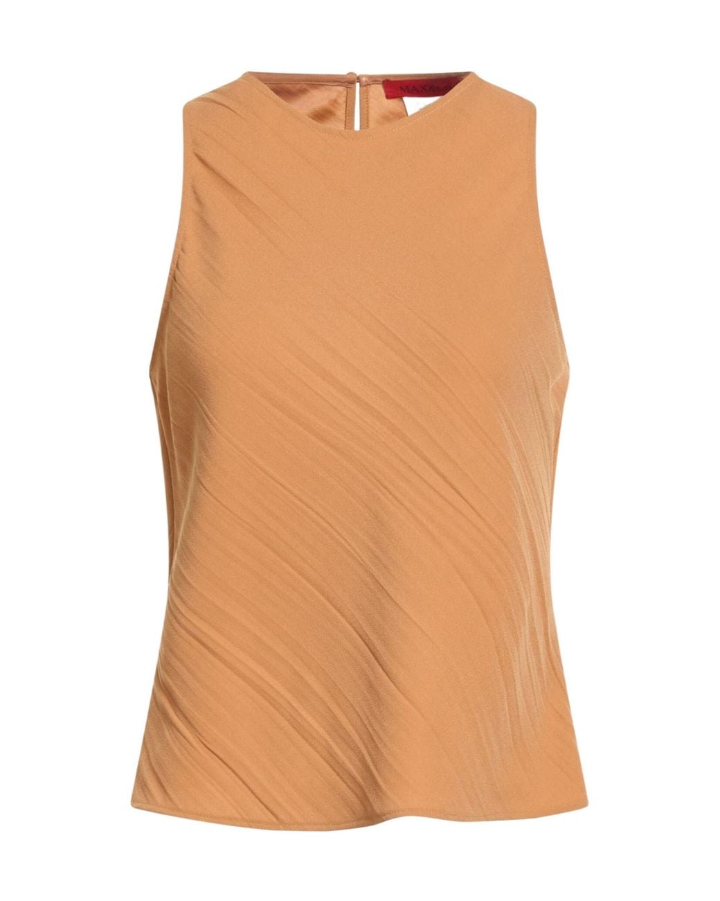 MAX&Co. Brown Crew-Neck Sleeveless Top