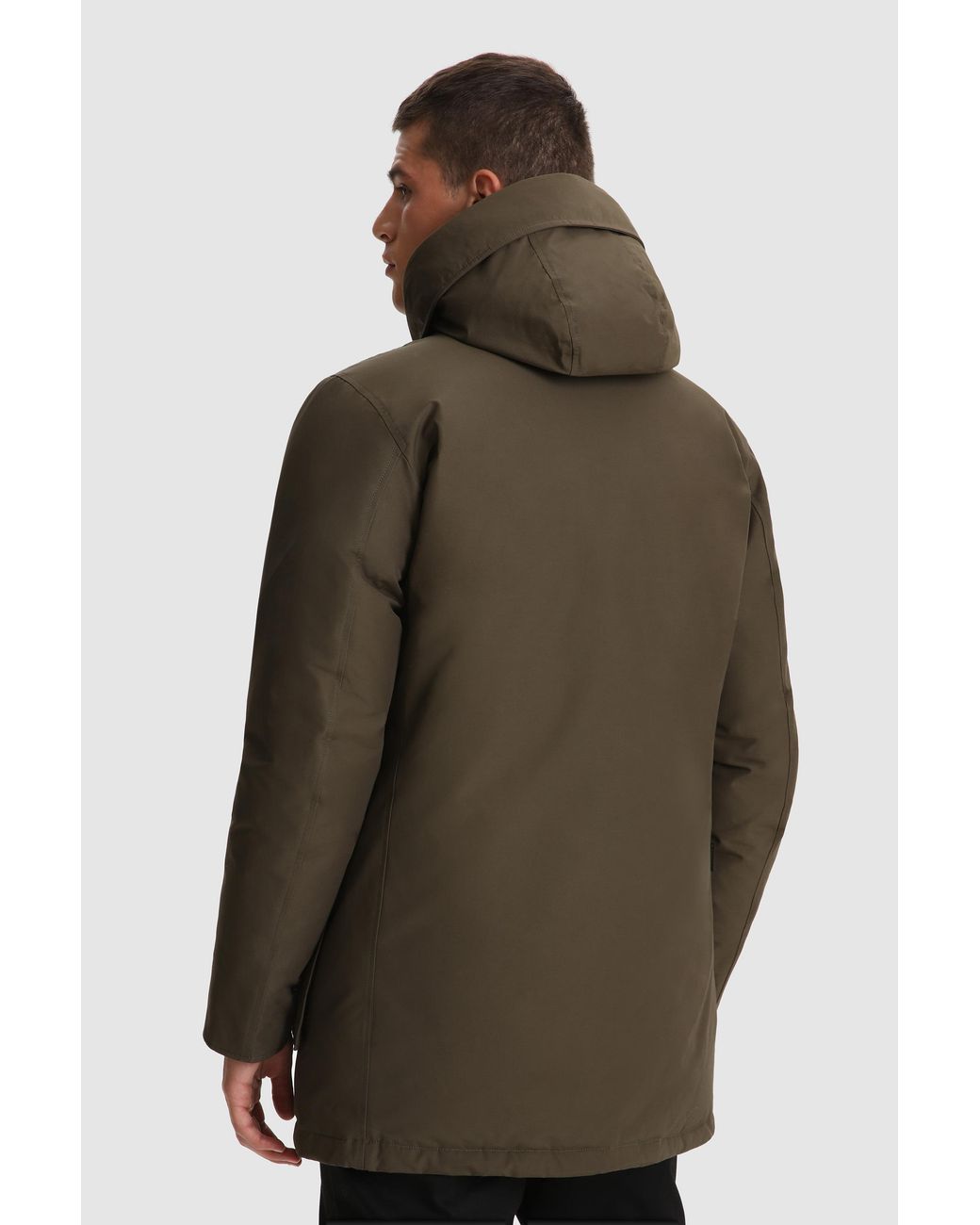 Woolrich Green Logo Down Jacket for men