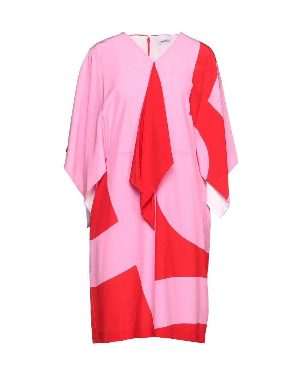 Burberry Red Two-Tone Patchwork Dress