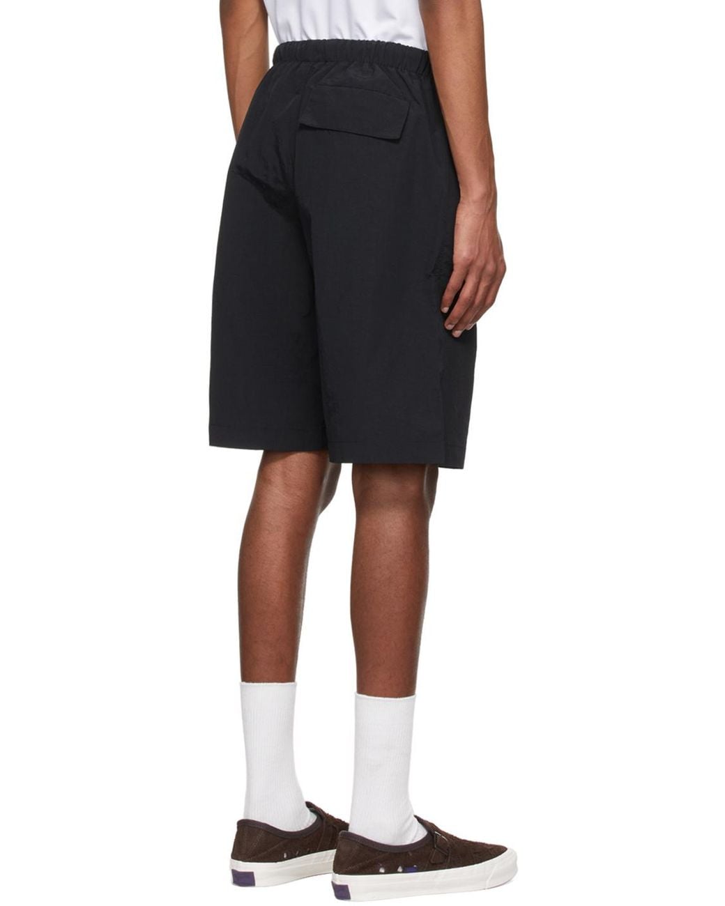 Marcelo Burlon Black County Of Milan Logo Embroidered Drawstring Track Shorts for men