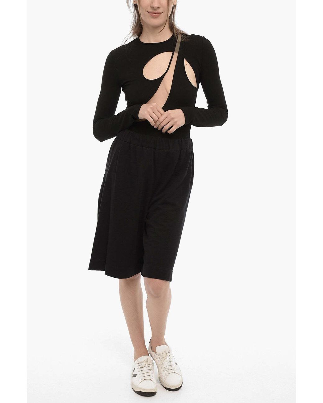 Woolrich Black Logo-Patch Elasticated Shorts