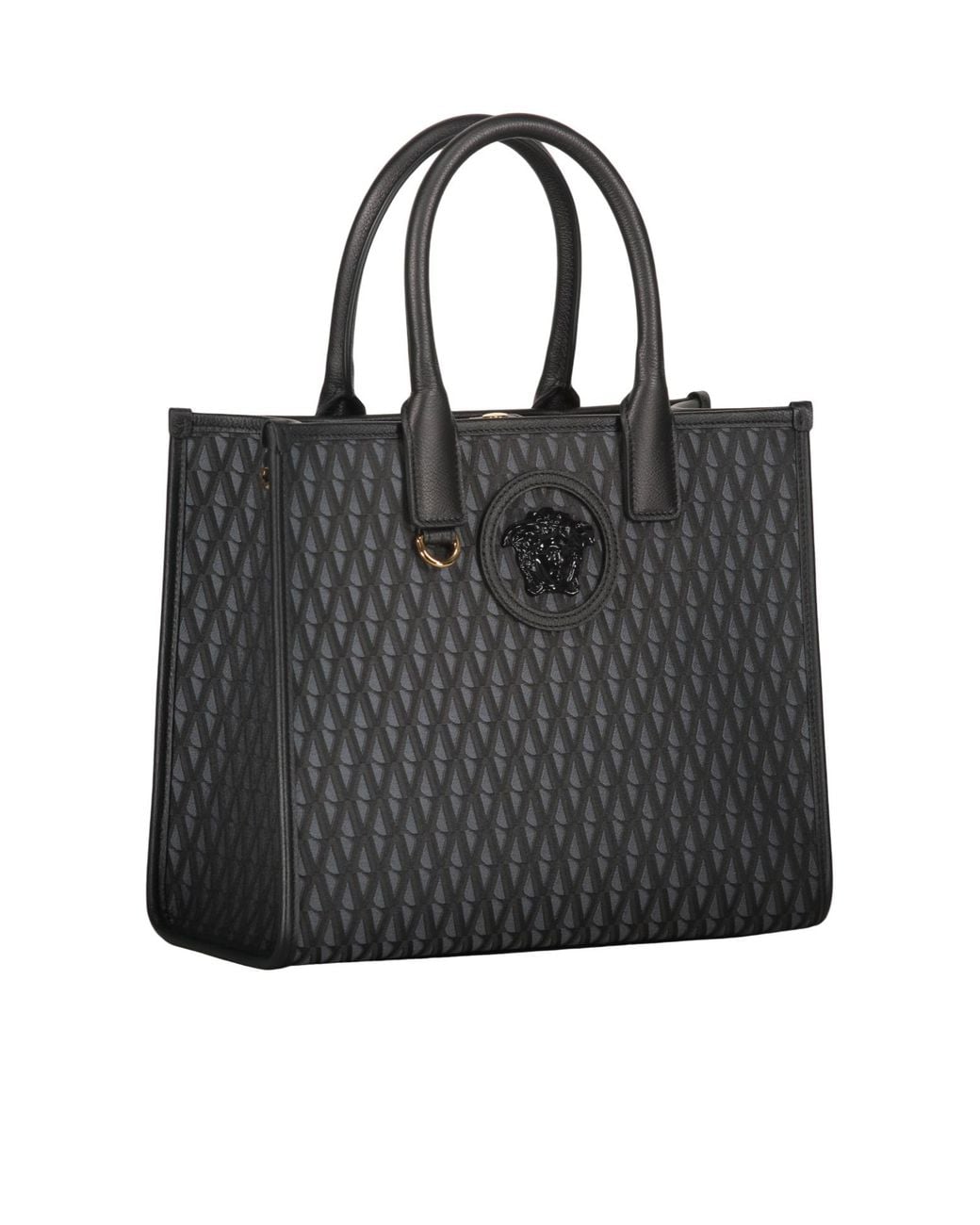 Versace Black La Medusa Top Handle Bag