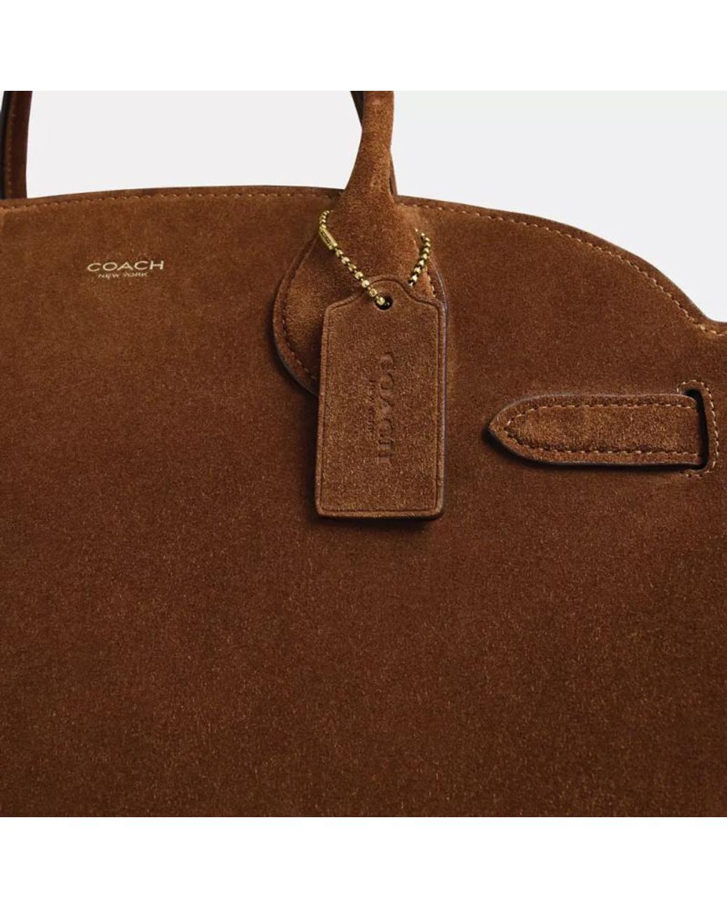 COACH Brown Empire Carryall 40 Soft Clutch Bag