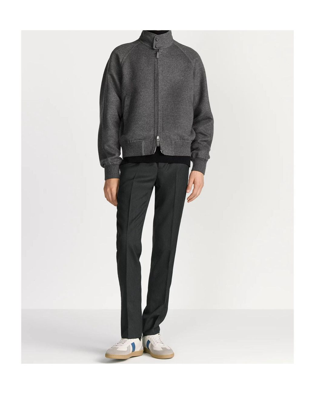Dior Gray Dior Harrington Dior Icons Virgin Wool And Cashmere Jacket for men