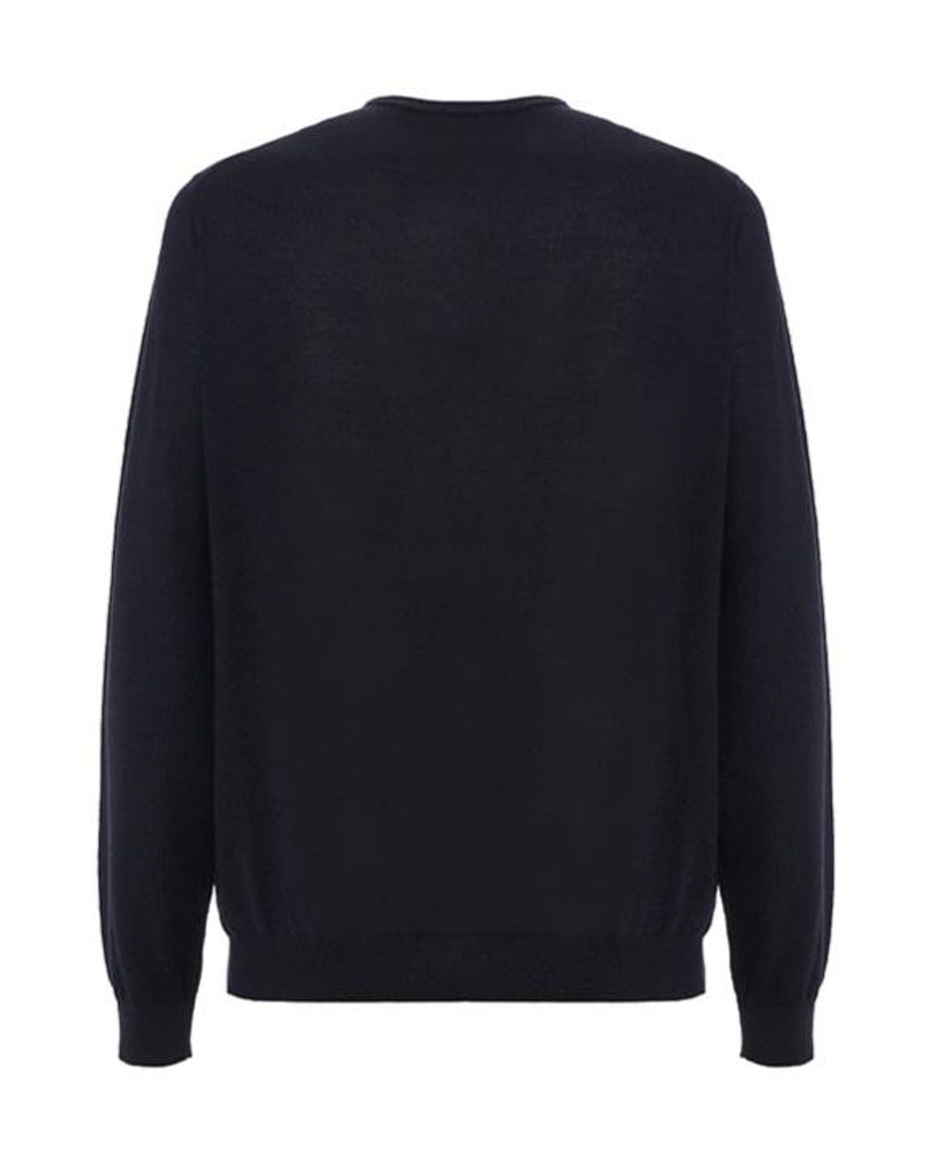 Malo Blue Basic Crew Neck Knitted Sweater for men
