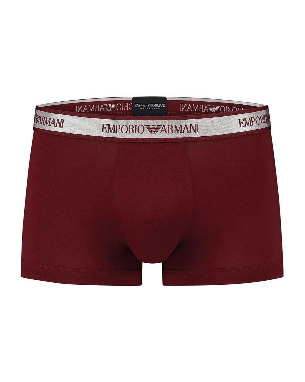 Emporio Armani Red Elastic Waist Boxer Briefs, Pack Of Two for men