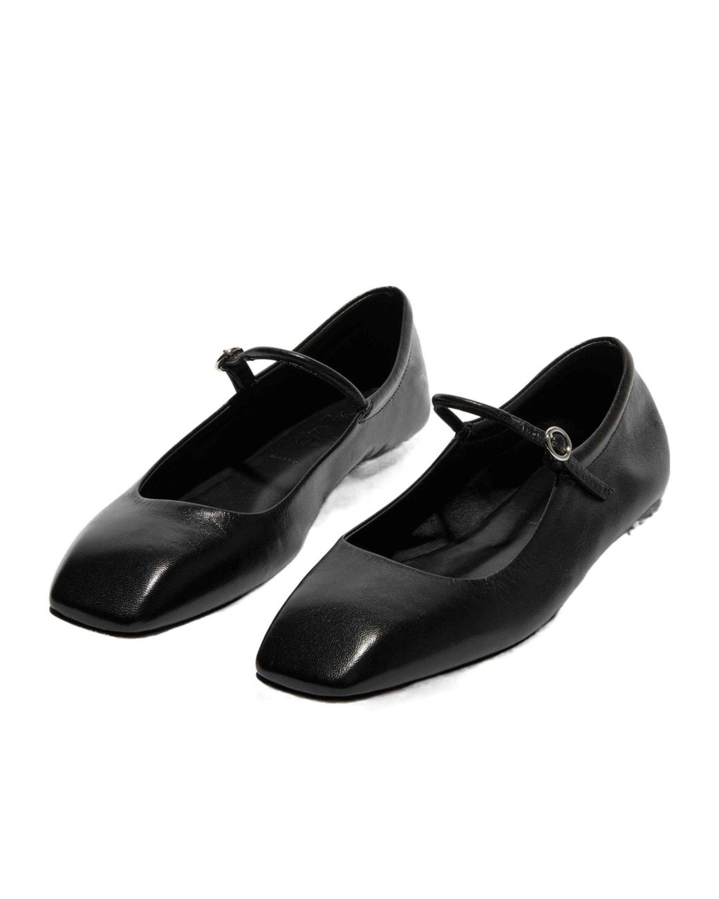 Aeyde Black Nappa Leather Ballet Flats