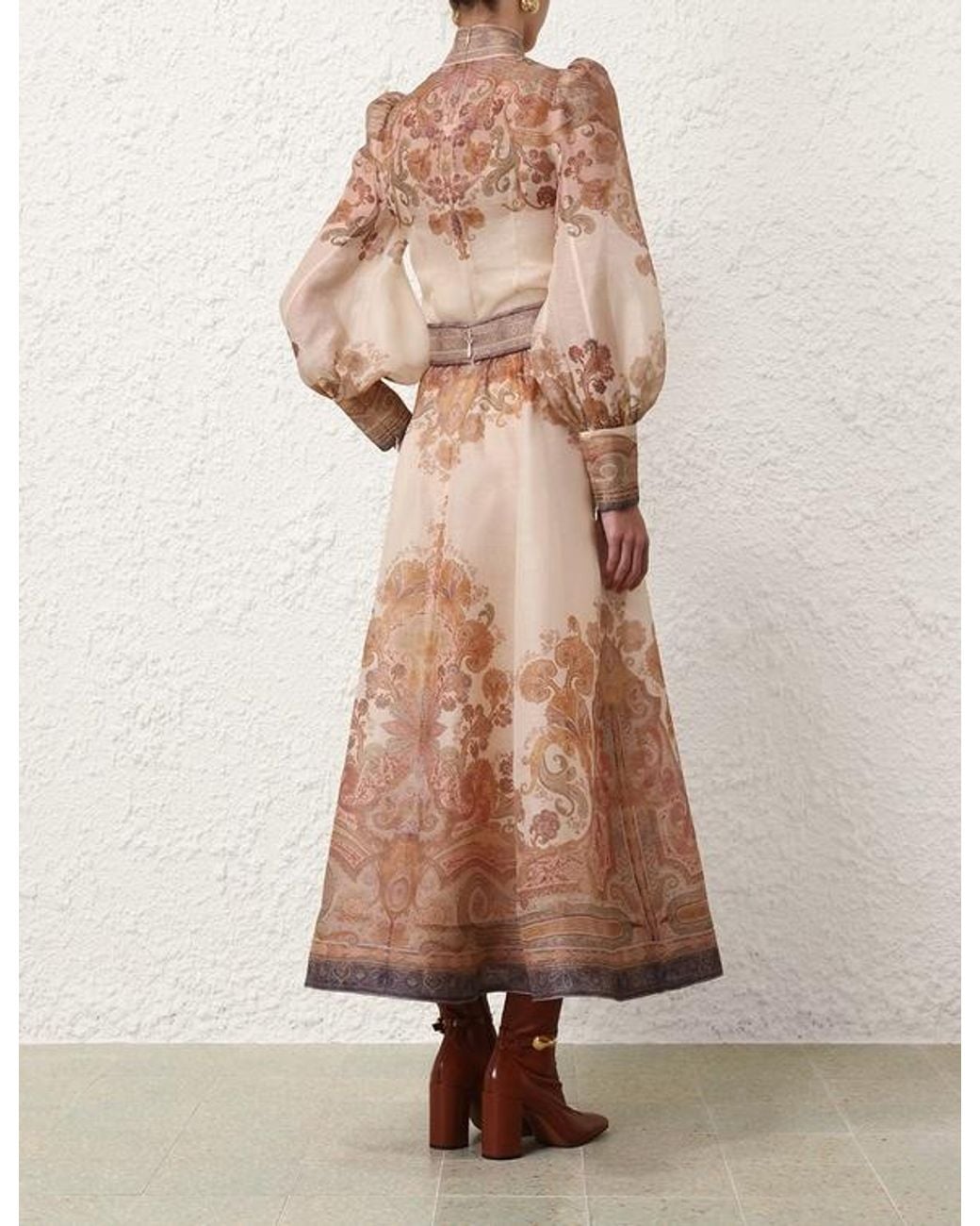 Zimmermann Multicolor Illustration Midi Skirt