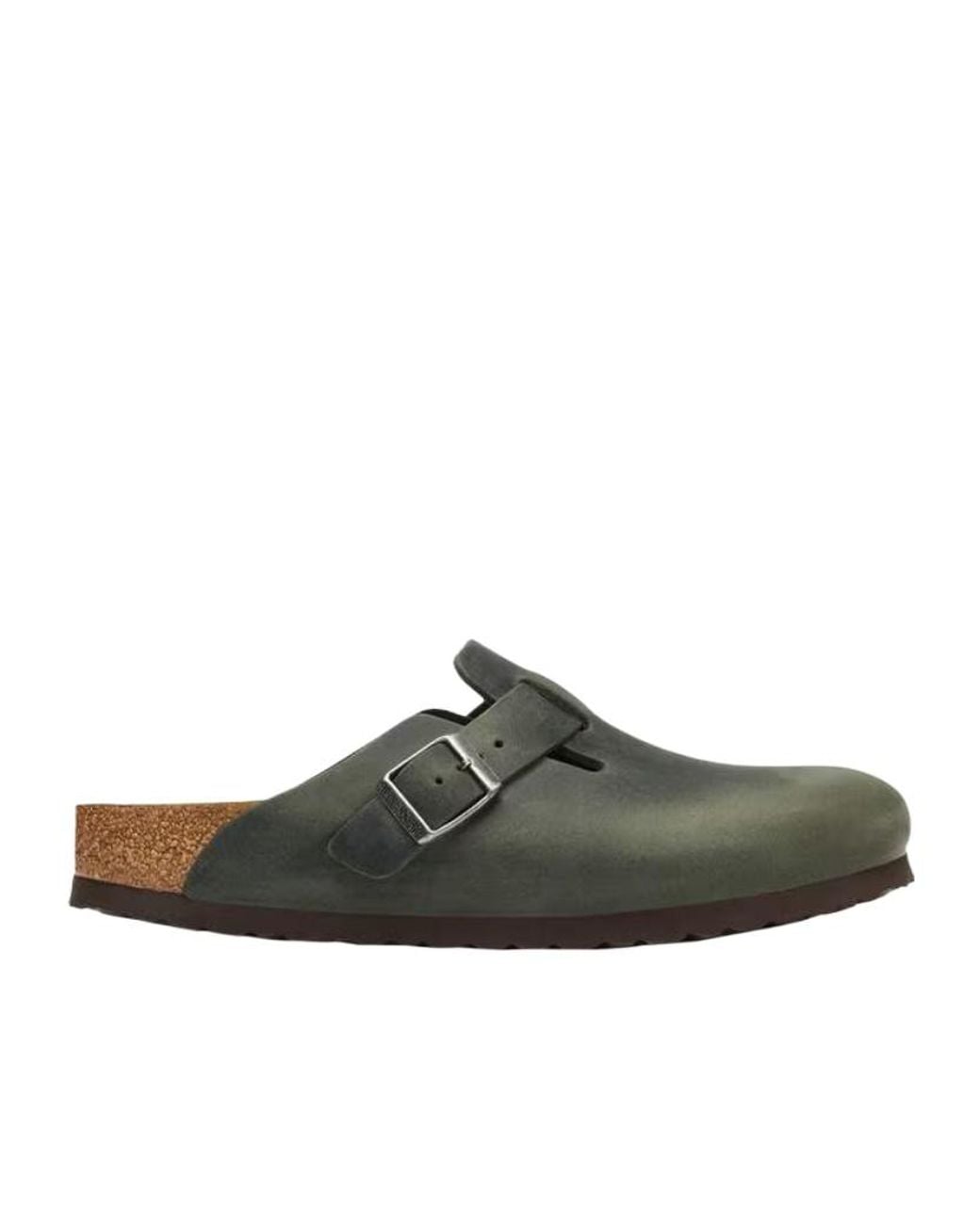 Birkenstock Green Boston Buckled Clogs for men