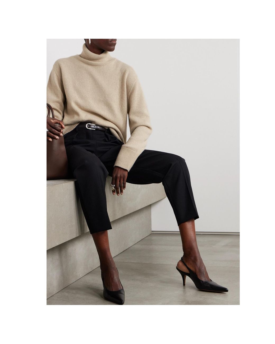 The Row Natural High-Neck Sweater