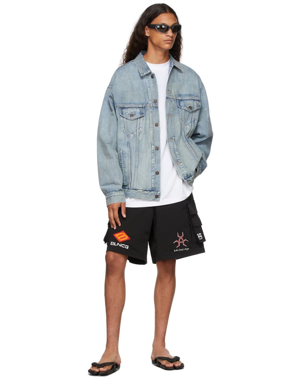 Balenciaga White Space Long-Sleeved T-Shirt