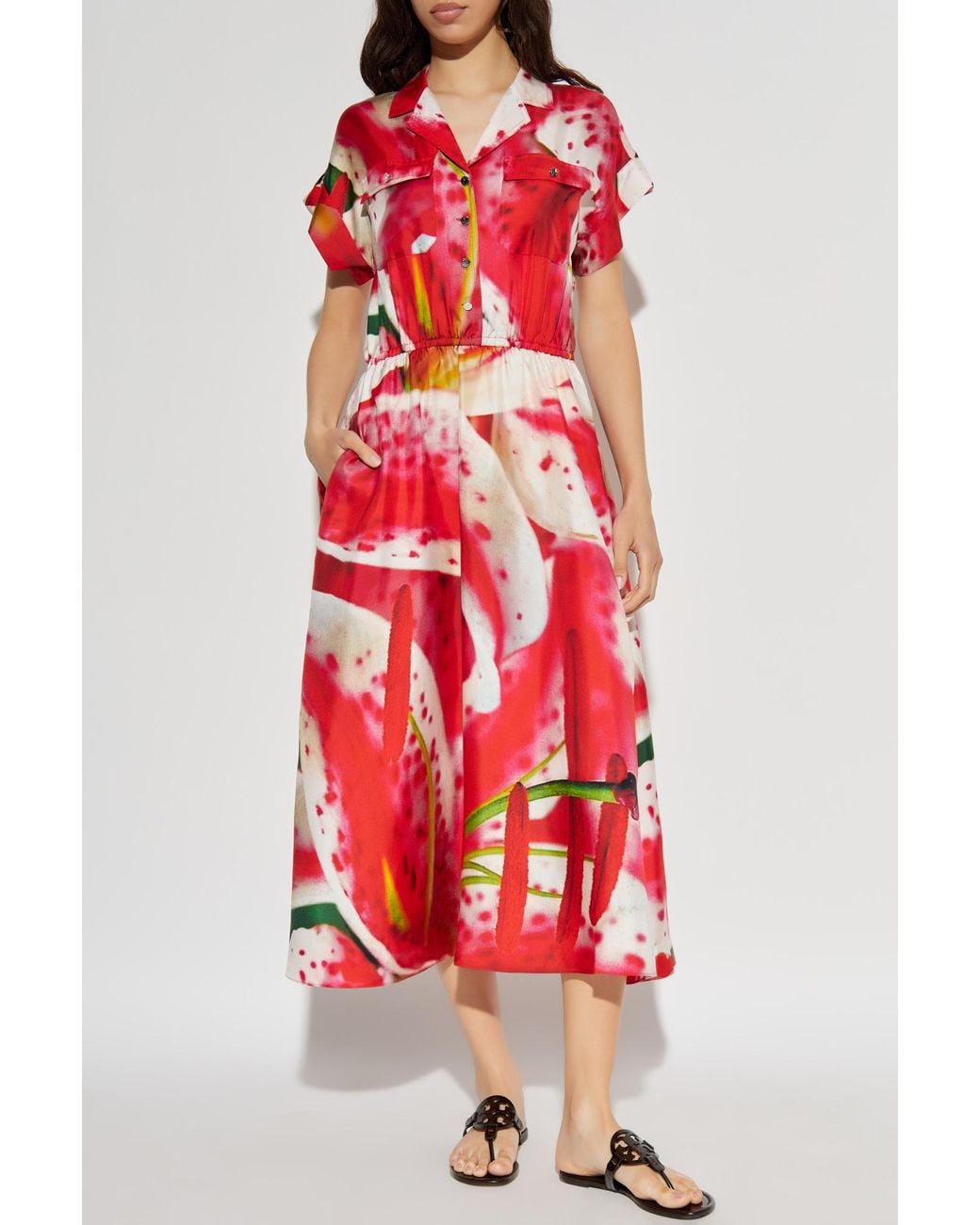 Tory Burch Red Dress With Print