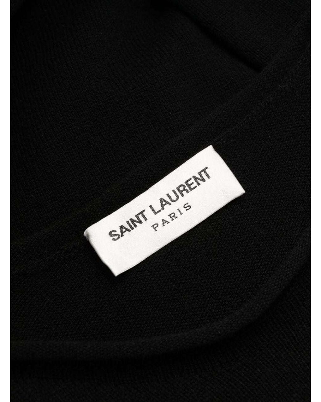 Saint Laurent Black Lace-Up Long-Sleeved Dress