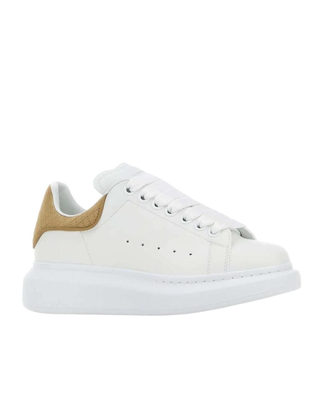 McQueen White Oversized Lace-Up Sneakers