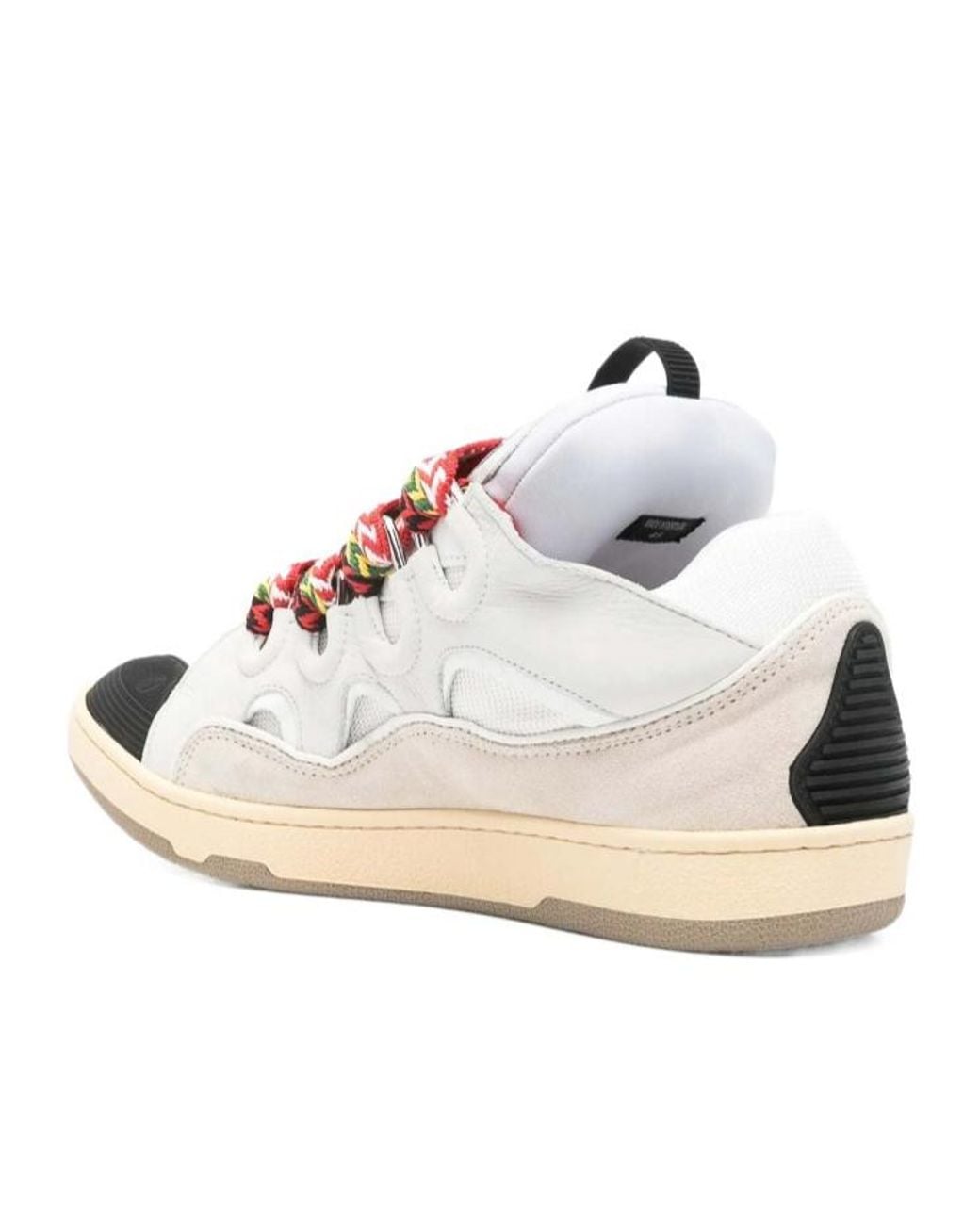 Lanvin Natural Zigzag-Laces Round Toe Sneakers for men