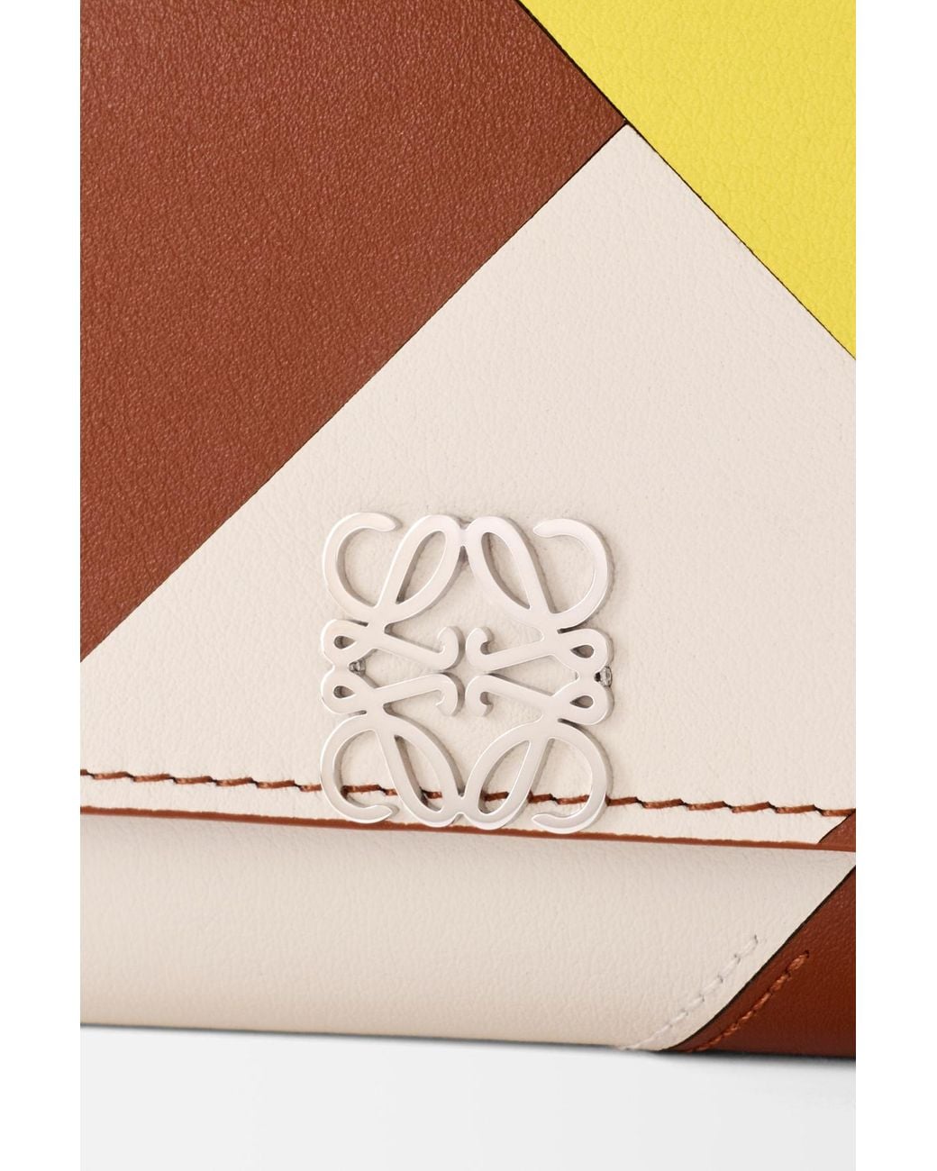 Loewe Orange Anagram Small Vertical Wallet