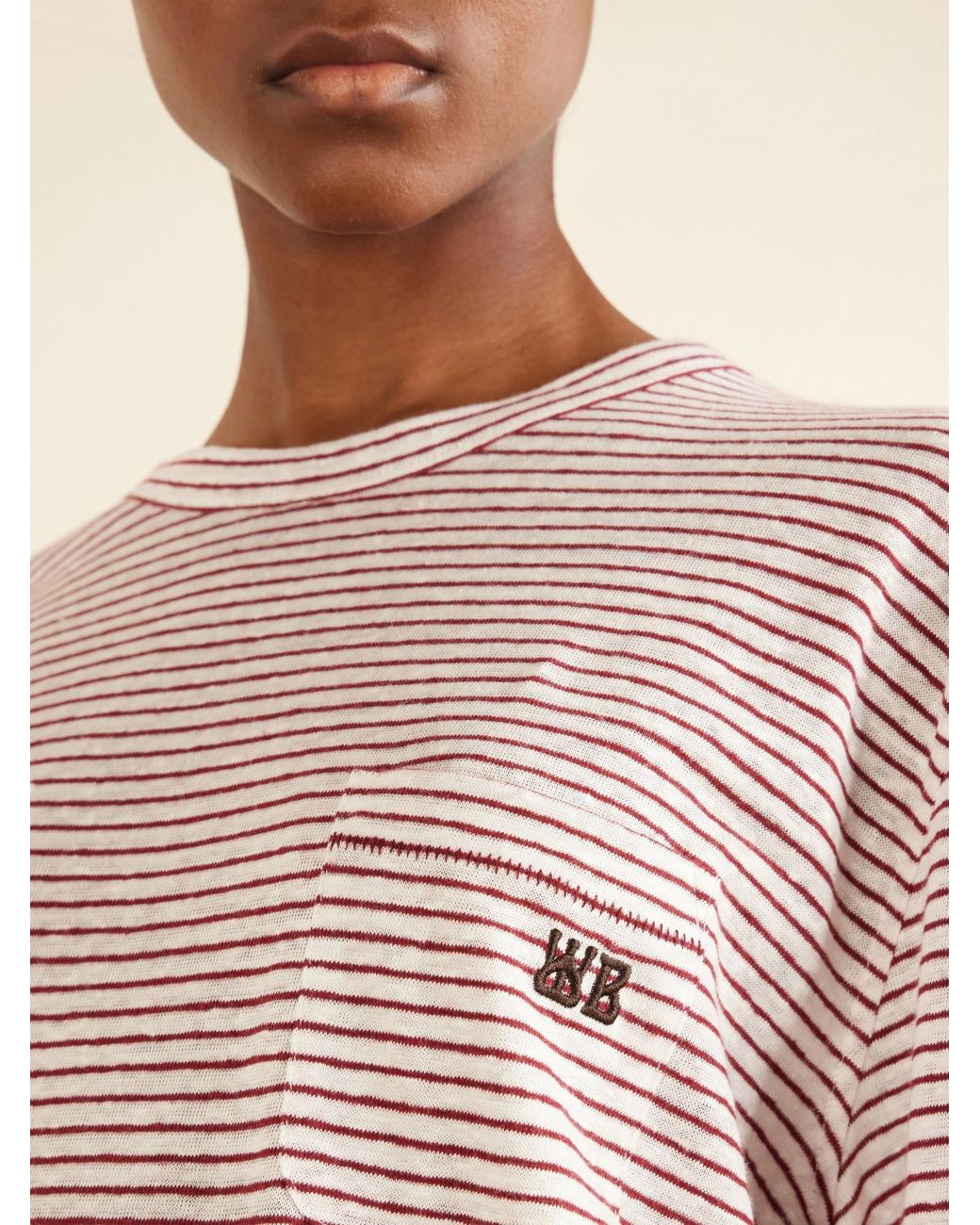Wales Bonner Pink Loose Striped T-Shirt