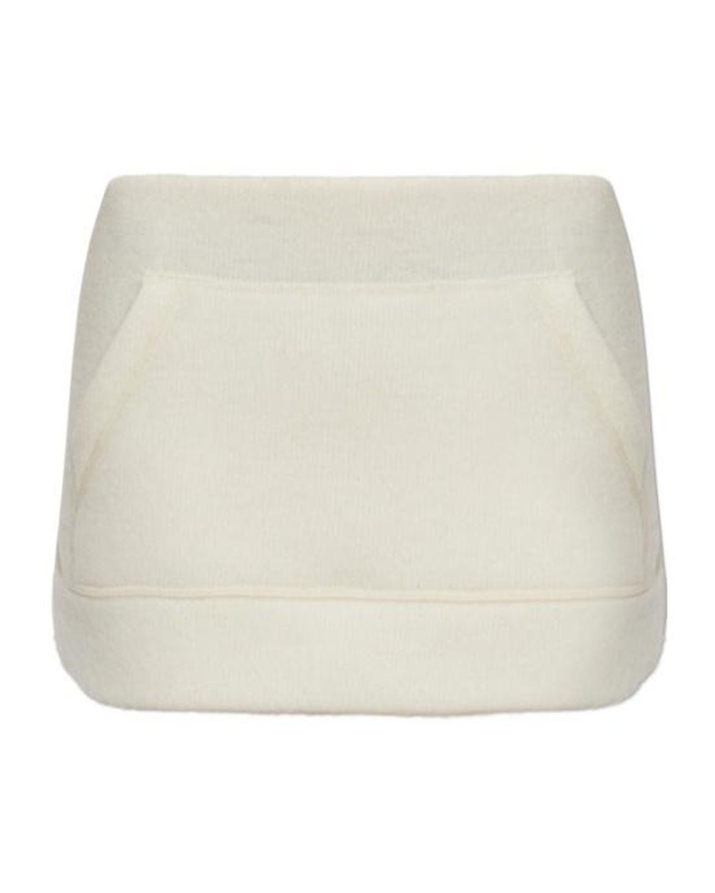 DSquared² White Fitted Pocket Rear Zip Mini Skirt