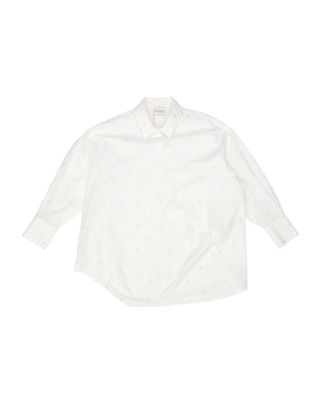 The Attico White The Asymmetric Oversized Shirt