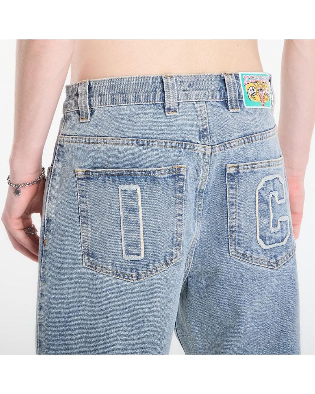 ICECREAM Blue Running Dog Double Scoop Jeans for men