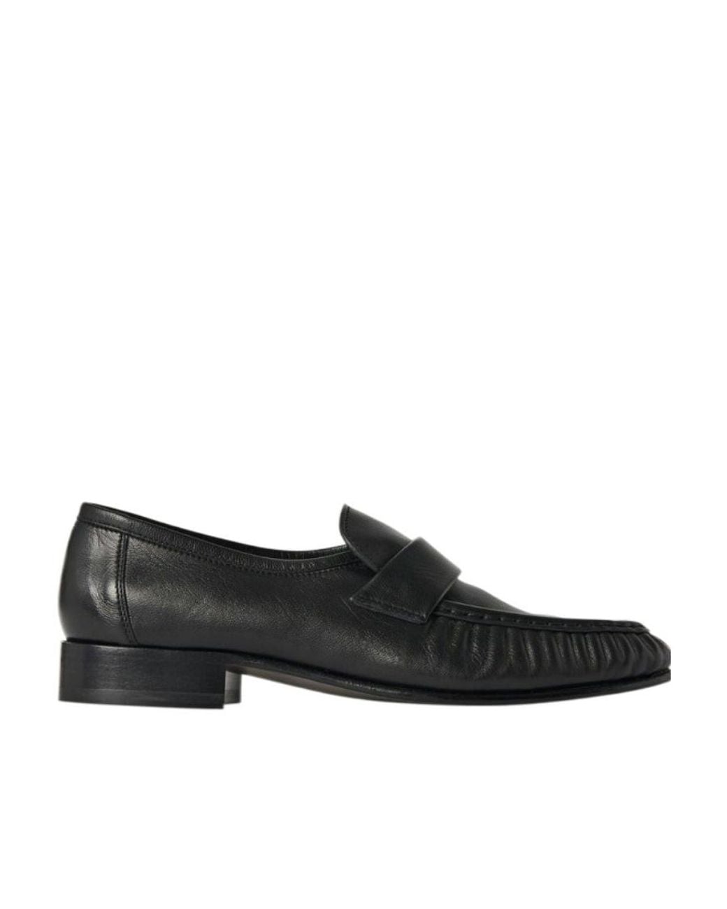 The Row Black Soft-Leather Loafers for men