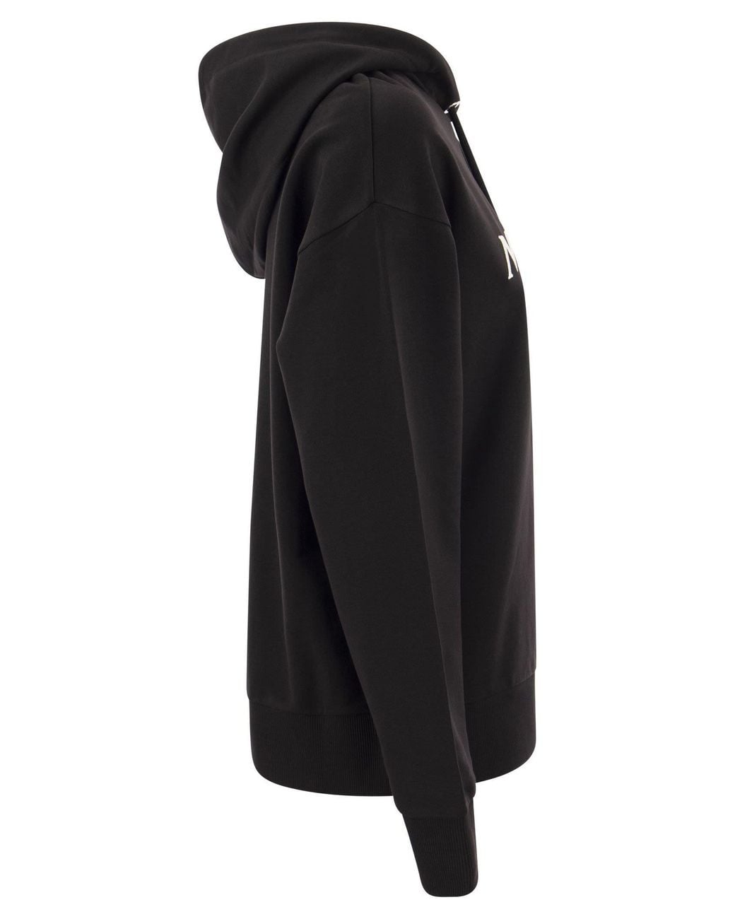 Moncler Black Logo Embroidered Drawstring Hoodie