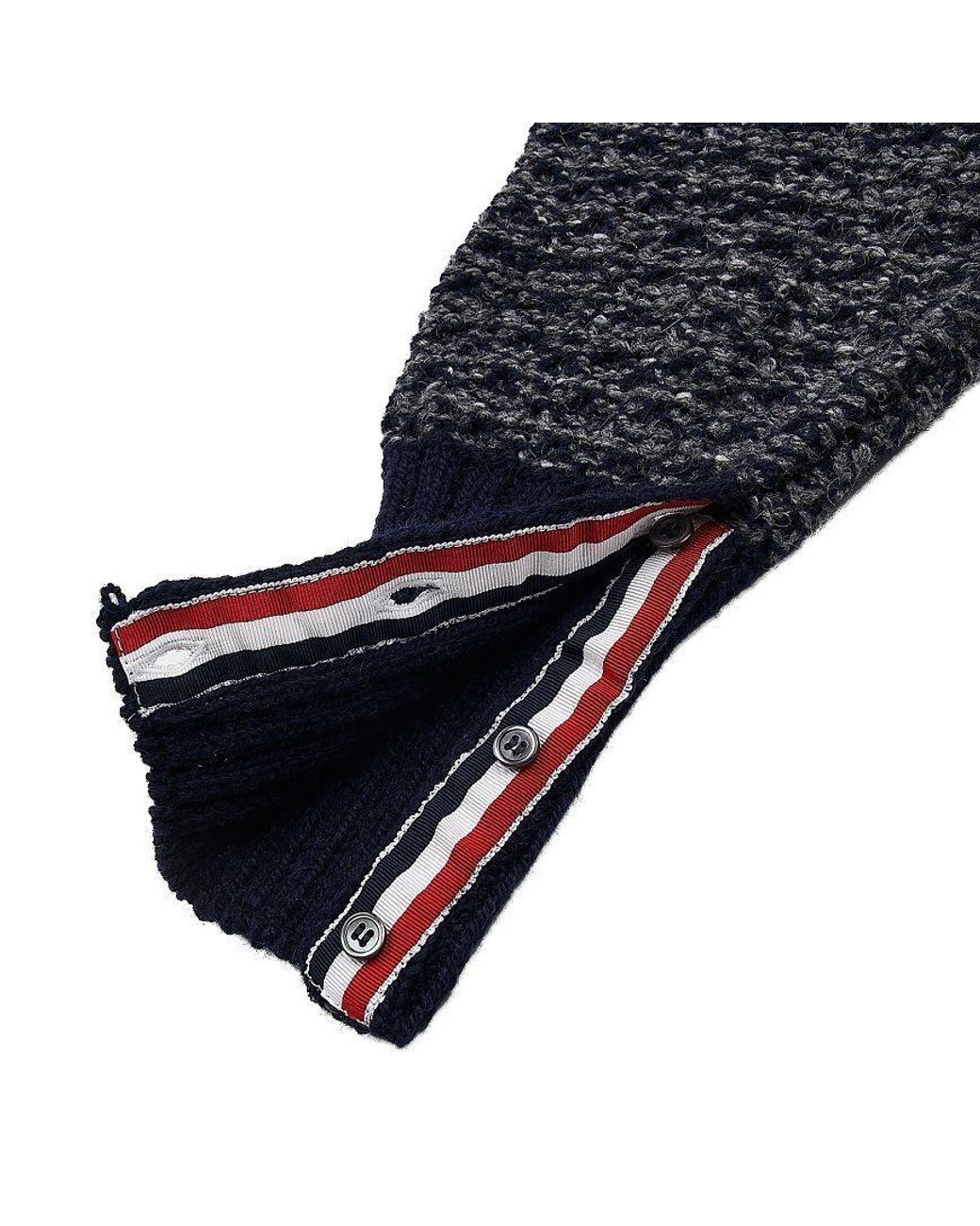 Thom Browne Blue Bar Mélange-Effect Jumper for men