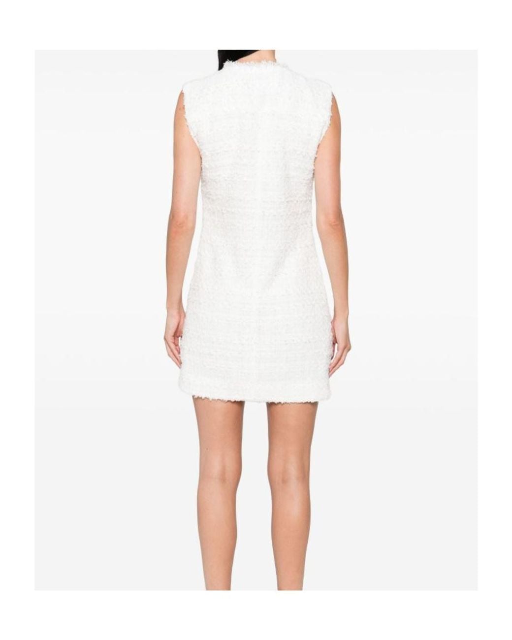 IRO White Tweed Sleeveless Mini Dress