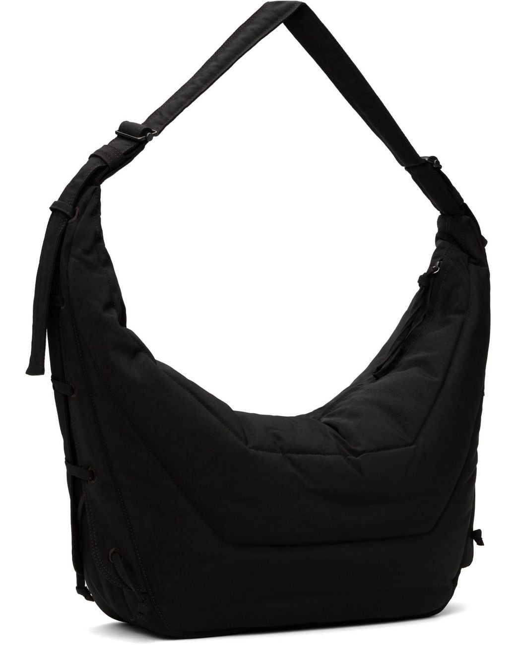 Lemaire Black Game Large Zipped Shoulder Bag