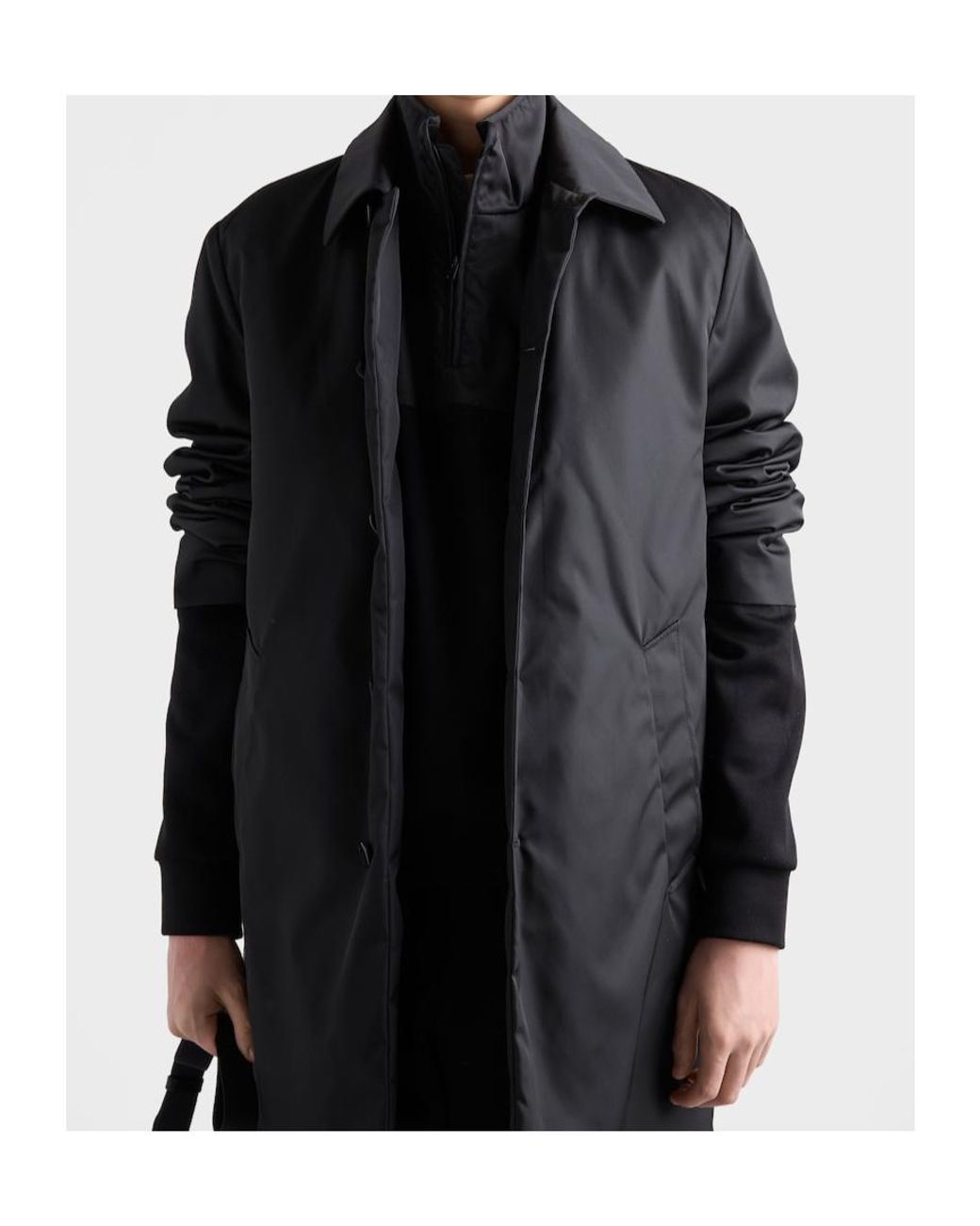 Prada Black Fleece Zipped Jacket for men