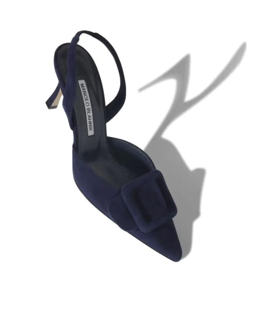 Manolo Blahnik Blue Maysli Slingback Pumps