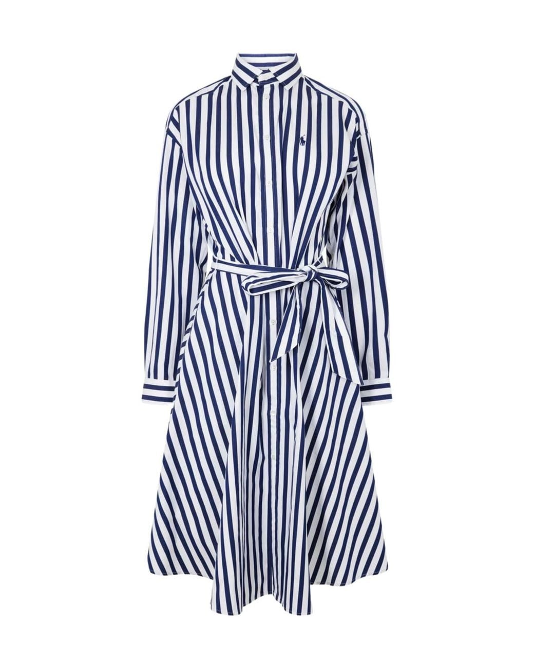 Polo Ralph Lauren Blue Striped Dress