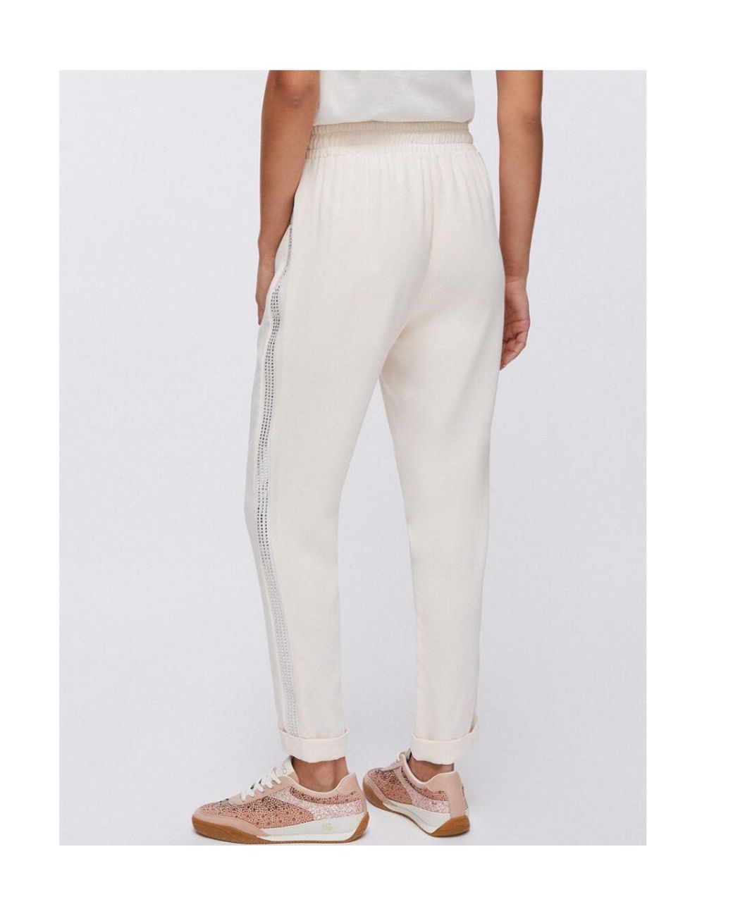 Liu Jo Natural Side Detail Trousers
