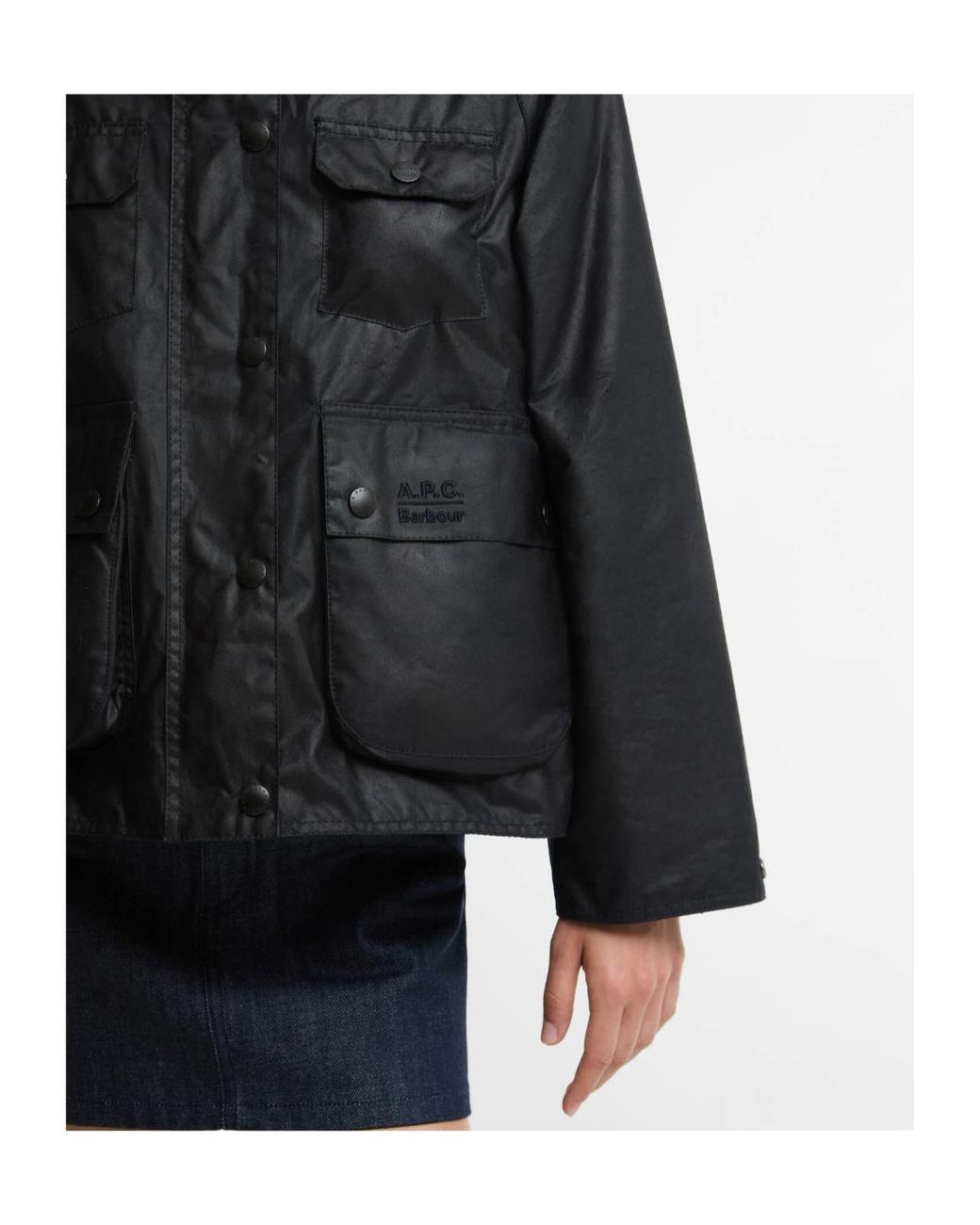 Barbour Black X A.P.C. Spey Waxed Jacket